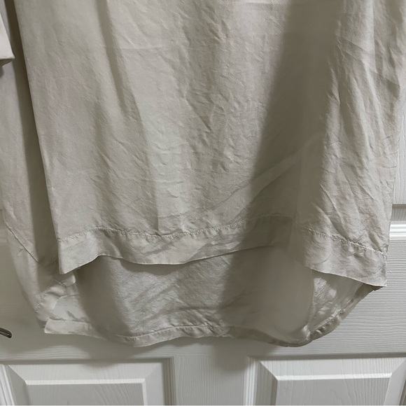 HUMANOID Women’s Short Sleeve Blouse Top Stone color size Medium ANTHROPOLOGIE - Picture 3 of 6